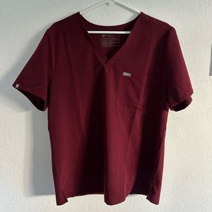 FIGS Burgundy Catarina™ - One-Pocket Scrub Top - XL